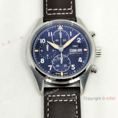 Best Quality IWC Pilot Spitfire Chronograph Watch Black Dial